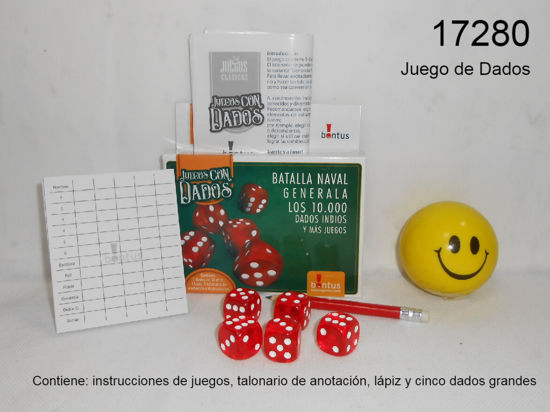 Imagen de DADOS TALONARIO LAPIZ E INSTRUCCIONES 9.25